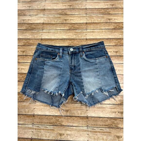 BlankNYC The Essex Paneled Blue Denim Shorts Size 25 - Picture 2 of 14